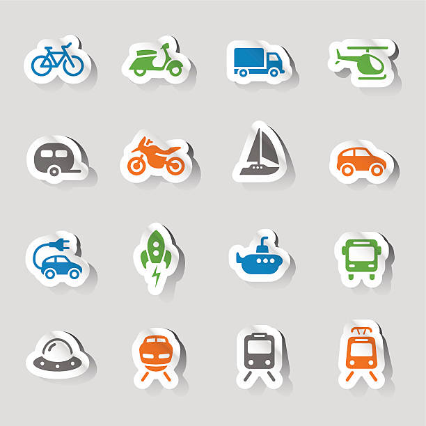 illustrations, cliparts, dessins animés et icônes de autocollants-icônes de transport - tgv