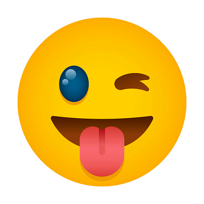 A cute emoticon or 'emoji' icon. File is built in CMYK for optimal printing and minimal simple gradients used (linear and radial).