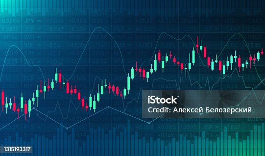 istock Stock market candlestick chart. Vector background 1315193317