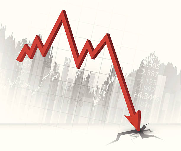 Stock market chart vector art illustration