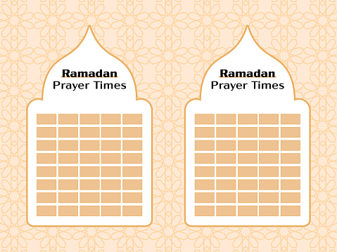 Stock pattern design background for Islamic prayer times in Ramadan themes