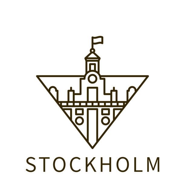 bildbanksillustrationer, clip art samt tecknat material och ikoner med stockholms ikonen. element av staden i triangeln ikon - summer stockholm