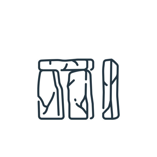 stonehenge icon vector from england concept. Thin line illustration of stonehenge editable stroke. stonehenge linear sign for use on web and mobile apps, logo, print media.. stonehenge icon vector from england concept. Thin line illustration of stonehenge editable stroke. stonehenge linear sign for use on web and mobile apps, logo, print media. megalith stock illustrations