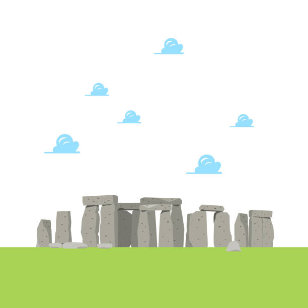 Stonehenge in flat style Stonehenge in flat style. Vector illustration rock formations stock illustrations