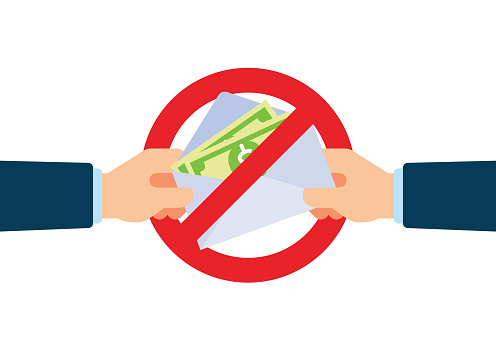 Stop Bribery And Corruption Stock Illustration - Download Image Now - iStock