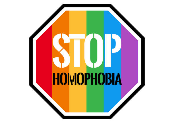 ilustrações, clipart, desenhos animados e ícones de pare de símbolo de homofobia - homofobia