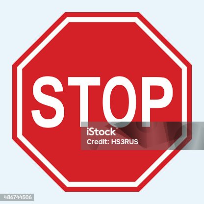 istock Stop Sign Vector 486744506