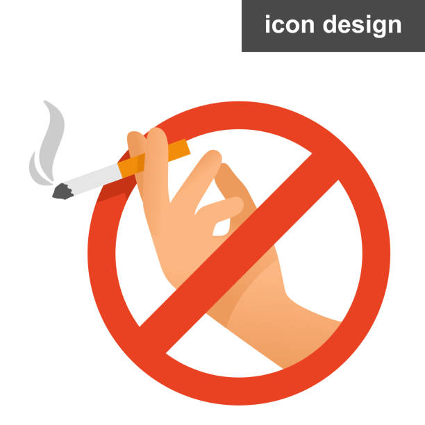 illustrations, cliparts, dessins animés et icônes de panneau d'arrêt-fumeur - cigarette