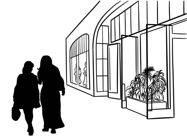 storefrontelegantmoda - small business saturday stock illustrations