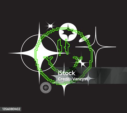 istock Strange Vector Shapes Collection. Geometric figures, distortion. 1356080402