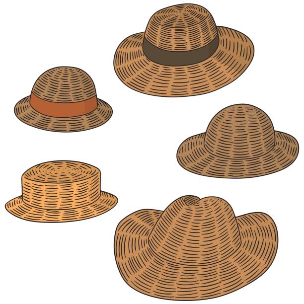 Royalty Free Farmer Straw Hat Clip Art, Vector Images & Illustrations ...