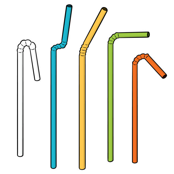 straw - plastic tube illustrations stock illustrations, clip art, cartoons,...