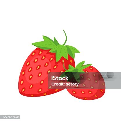 istock Strawberries Fruit Icon 1297179448