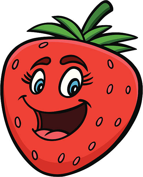 Strawberry Cartoon Strawberry Cartoon strawberry cartoon stock illustrations