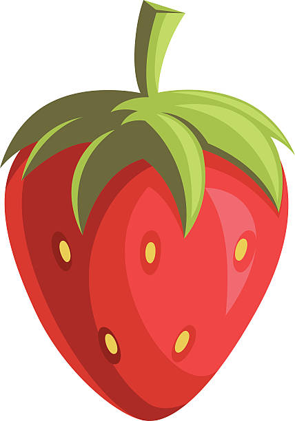 Strawberry Cartoon A vector cartoon of strawberry strawberry cartoon stock illustrations
