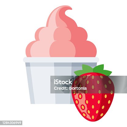 istock Strawberry Ice Cream on Transparent Background 1284306949