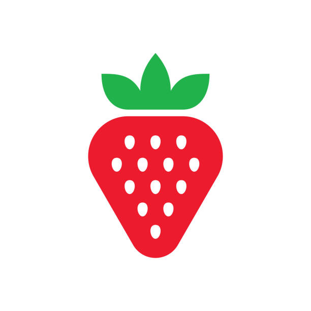 bildbanksillustrationer, clip art samt tecknat material och ikoner med strawberry logo - jordgubbar