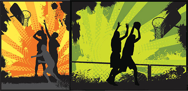Street Basketball vector art illustration