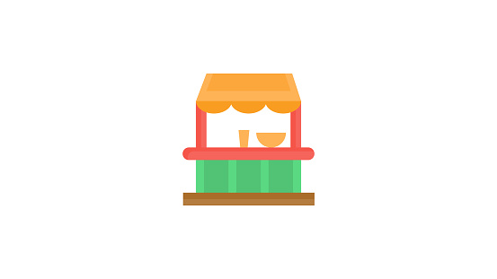 Street food stand food stall Icon