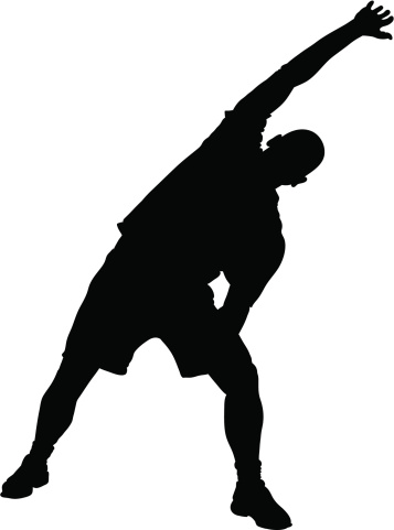 Stretching Man Silhouette Stock Illustration - Download Image Now ...