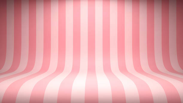 ストライプキャンディピンクスタジオの背景 - ピンク点のイラスト素材／クリップアート素材／マンガ素材／アイコン素材