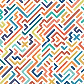 Striped colorful seamless geometric pattern. Vector background.