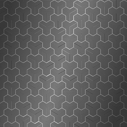 Striped corner of cube-pattern