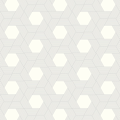Striped segmented hexagons pattern