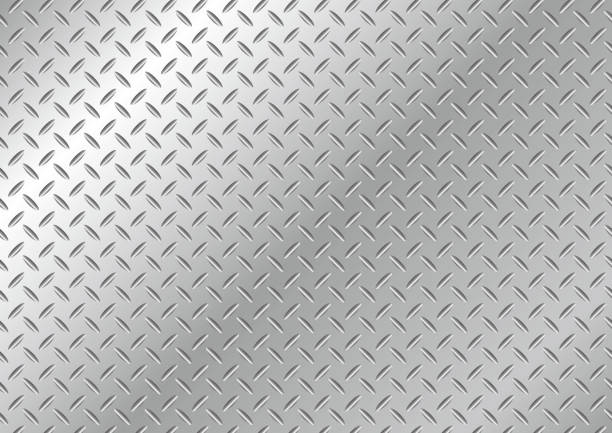 Striped Steel Sheet Wallpaper Treadplate Wallpaper metal patterns stock illustrations