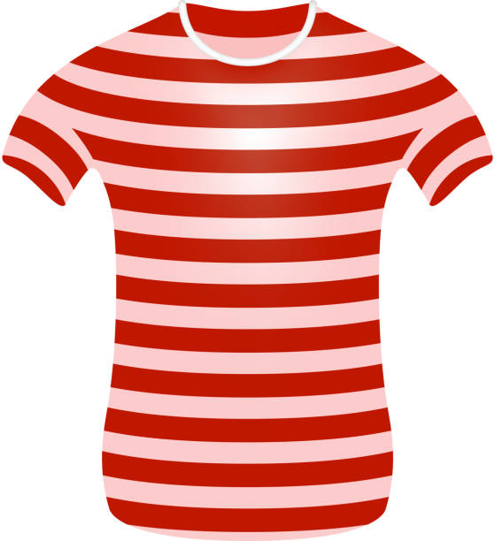 Red And White Striped T Shirt Illustrations, Royalty-Free Vector ...