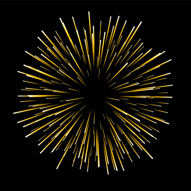 Stylised modern firework explosion vector art illustration