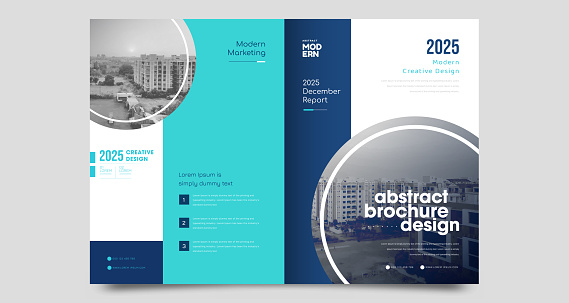 Stylish business brochure poster leaflet vector design template