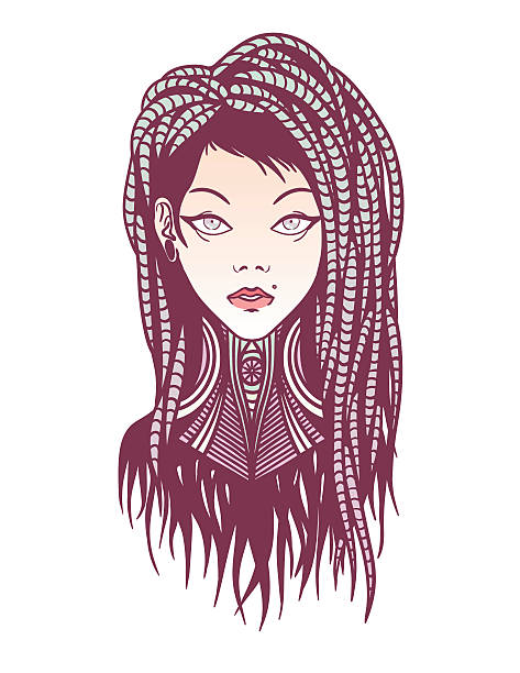 Best Dreadlocks Woman Illustrations Royalty Free Vector