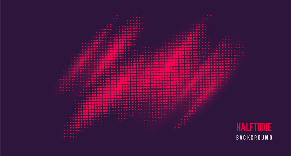 Stylish gradient pink dot circle halo background Line Vector Point form in diagonal angle