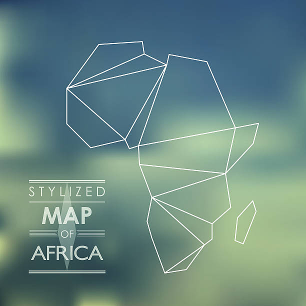 stylizowana mapa afryki - south africa stock illustrations