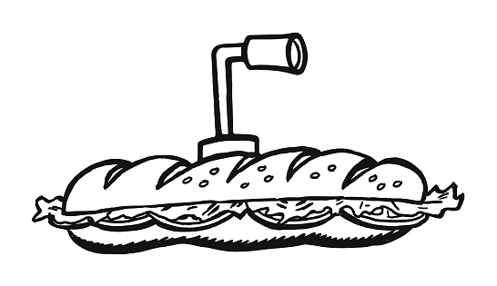 Submarine Sandwich with Periscope