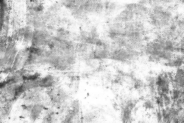 Subtle halftone vector texture overlay. Monochrome abstract splattered background. Subtle halftone dots vector texture overlay distressed photographic effect stock illustrations