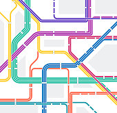 istock Subway Map Route Traffic Direction Abstract Map Background 1361055255