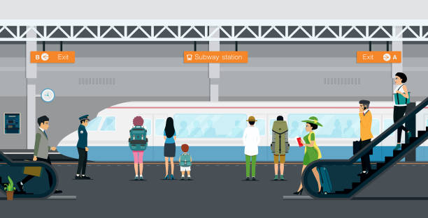 駅 ホーム イラスト素材 Istock