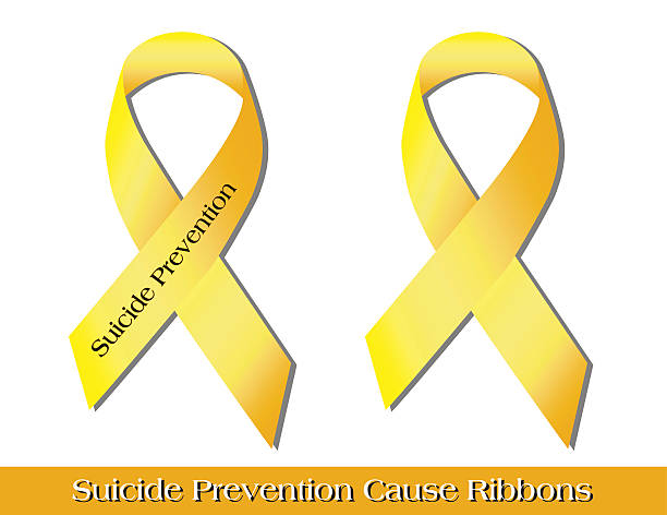 Suicide Prevention Ribbons vector art illustration