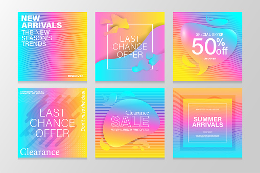Summer arrival banner for social media and web design with modern abstract background.