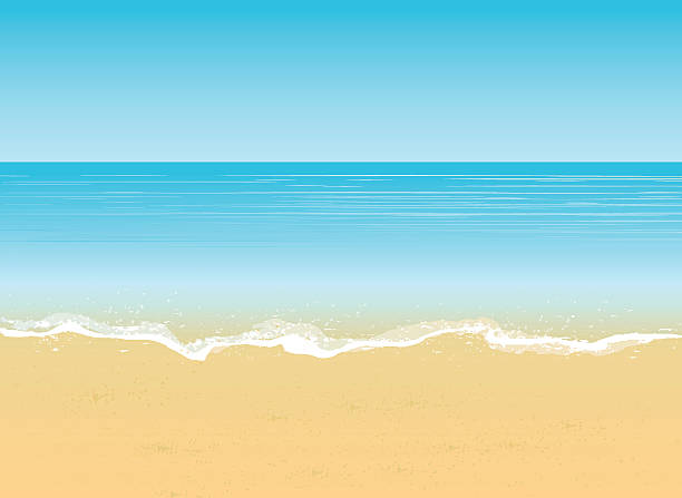 illustrazioni stock, clip art, cartoni animati e icone di tendenza di estate spiaggia vacanza sfondo di concetto di - spiaggia mare