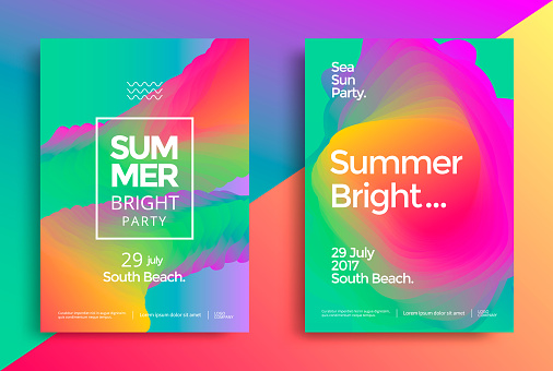 Summer bright party poster