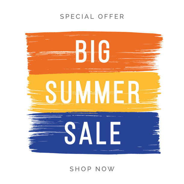 Summer Sale design for advertising, banners, leaflets and flyers. Summer Sale design for advertising, banners, leaflets and flyers. - Illustration summer drawings stock illustrations