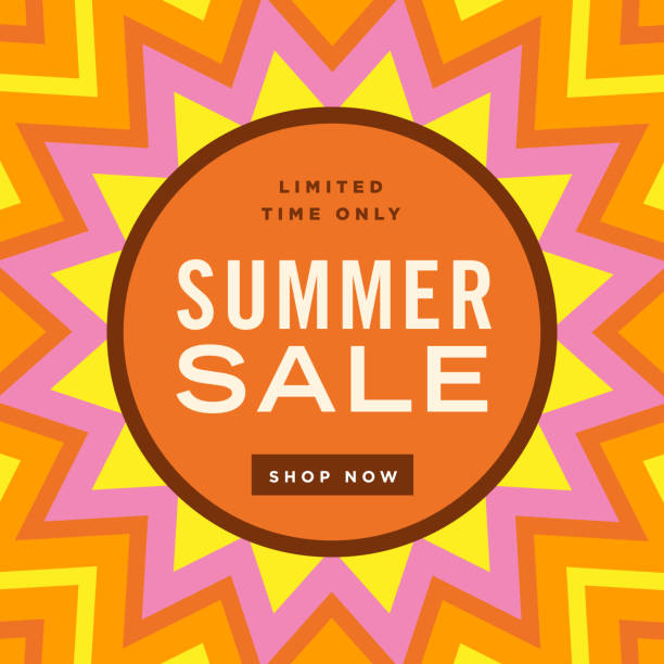 Summer Sale Promotion–Set 1 vector art illustration