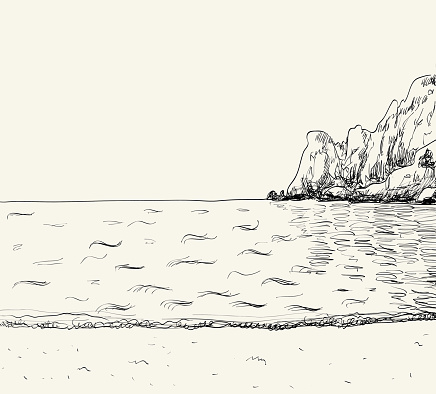 Summer seascape sketch