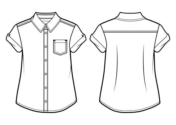 Best Button Down Shirt Illustrations, Royalty-Free Vector Graphics ...