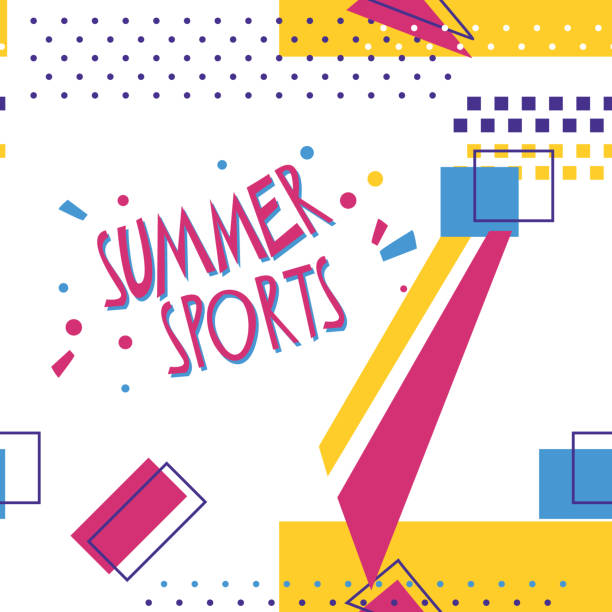 ilustrações, clipart, desenhos animados e ícones de desportos de verão. ao ar livre, praia de verão, esportes - beach tennis