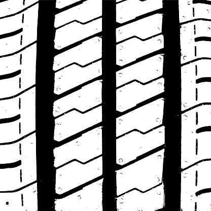 Summer Tire tread. Grunge Texture. Black Dusty Scratchy Pattern. Abstract Grainy Background. Vector Design Artwork. Textured Effect. Crack.