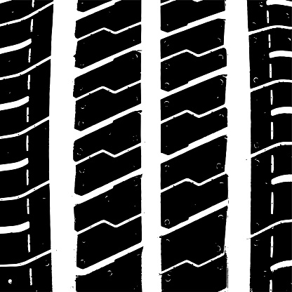 Summer Tire tread. Inversion. Grunge Texture. Black Dusty Scratchy Pattern. Abstract Grainy Background. Vector Design Artwork. Textured Effect. Crack.